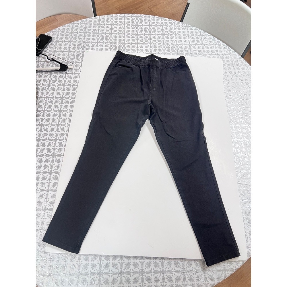 d&Co Elastic Waist Casual Pants Black Women Size 14